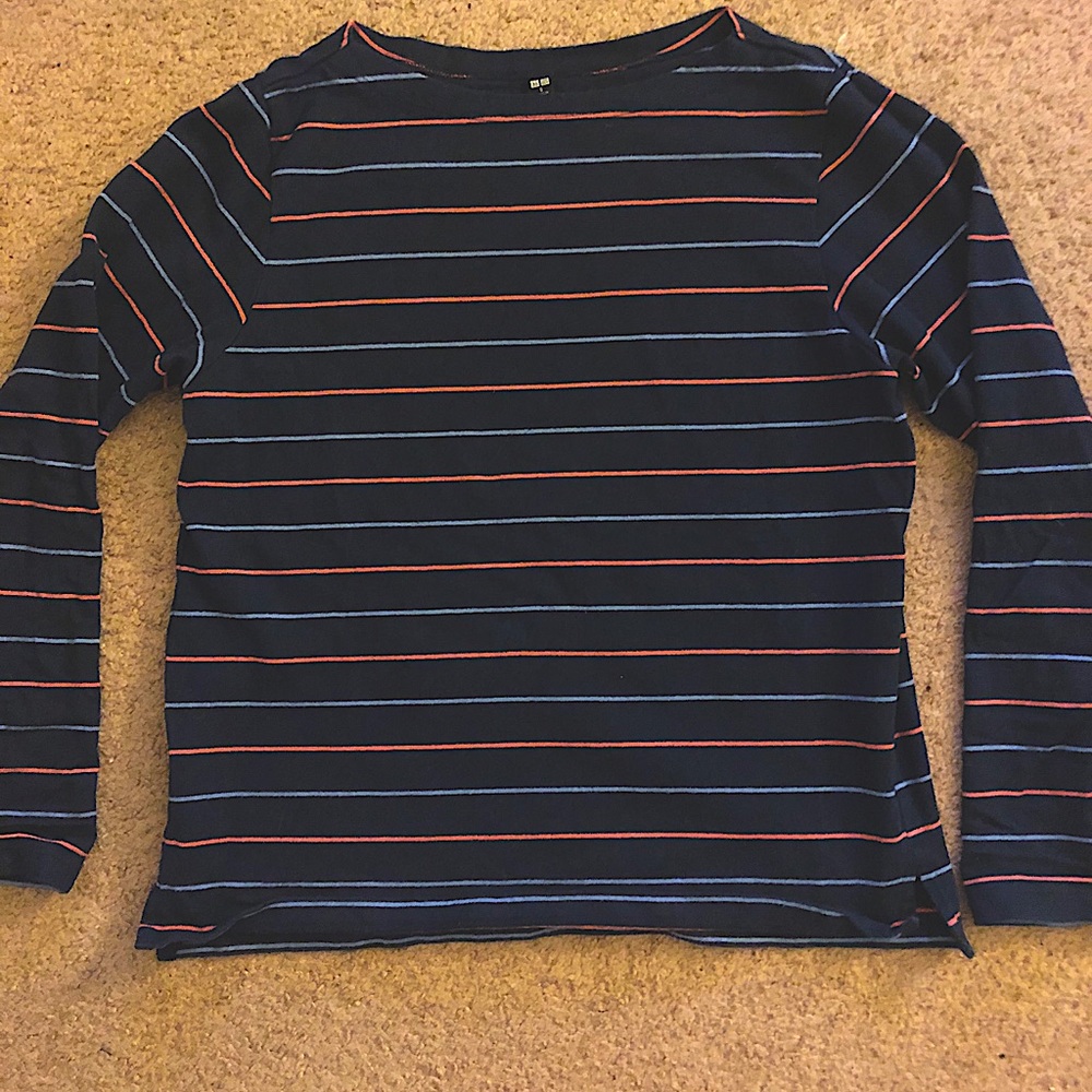 Uniqlo Striped Boat Neck Shirt